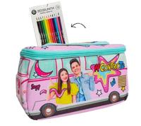 Astuccio Busta Pulmino con omaggio Pastelli Tinta Unita Me Contro Te - RANDOM