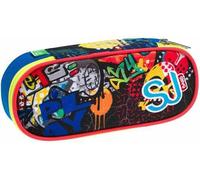 Astuccio bustina Round Plus Sj Gang Facce Da Sj Boy, nero - 23 x 10 x 5,5 cm