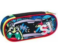 Portapenne Scuola SJ - Wondrous Boy Bambino - Round Plus con elastici porta penne - Blu
