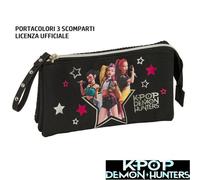 Astuccio Bustina Scuola 3 Scomparti K-pop Demon Hunters - Novità 2026/2027