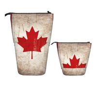 Astuccio Cancelleria Retro Canada Flag Portamatite Matita Verticale | leggero Trucco Portamonete Multifunzionale Astuccio Telescopico Per come Regalo ufficio