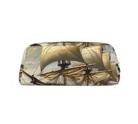 Astuccio capiente Astuccio grande astuccio Age of Discovery Ship Pencil Bag per ufficio Piccolo sacchetto con cerniera per matite, Argento, Taglia unica, Astuccio per trucchi