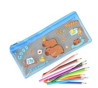 Astuccio Capybara, astuccio per matite Capybara, astuccio trasparente con chiusura lampo, astuccio per cancelleria portatile, portapenne, astuccio per matita per la birra da ufficio, Due