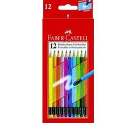 Faber-Castell 116612 - Matite colorate cancellabili con punta in gomma, 12 pezzi in scatola di cartone, 1 pz.