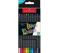 Astuccio 12 matite colorate triangolare Black Edition Faber-Castell