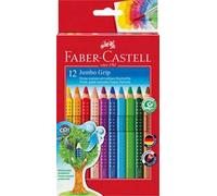 FABER CASTELL JUMBO GRIP PASTELLI ACQUARELLABILI 3.3 mm COLORI ASSORTITI CONF. 1