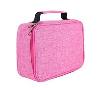 Astuccio colorato con 72 scomparti, grande capacità, portapenne con cerniera per matite colorate, penne gel e pennarelli, per studenti e artisti rosa