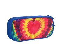 Astuccio colorato con cuore tie dye, per ragazzi e ragazze, grande astuccio per penne da scrivania, organizer per cancelleria, astuccio per scuola e ufficio, borsa per il trucco con cerniera, rosa