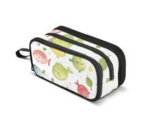 Astuccio colorato e carino con pesce palla, grande capacità, per ragazzi e ragazze, astuccio a 3 scomparti, astuccio per studenti, cancelleria, organizer per pennarelli, per scuola, ufficio, lavoro,