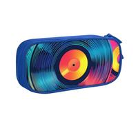 Astuccio colorato Viny CD per ragazzi e ragazze con disco musicale grande astuccio portapenne da scrivania organizer per cancelleria astuccio per scuola ufficio borsa per trucco con cerniera, rosa
