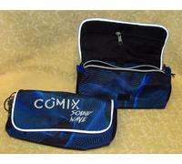 ASTUCCIO COMIX SOUND WAVE TRIANGOLARE ORGANIZZATO NERO E GRIGIO cod.22172