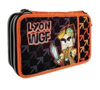 ASTUCCIO COMPLETO MULTICOLORE LYON GAMER 3 ZIP ACCESSORI SCUOLA PORTAPASTELLI