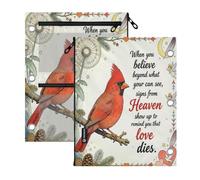 Astuccio con 3 suonerie, 2 pezzi, motivo: uccellino rosso dal cielo, 27 x 22 cm