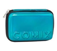 Astuccio con cancelleria maxi con zip Comix classic celeste
