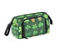 Astuccio con cappello verde St Shamrock astuccio organizzato di grande capacità con scomparto astuccio per la scuola per ragazzi college