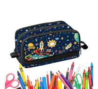 Astuccio con cerniera a 6 scomparti, grande capienza, B, riferimento | L'astuccio a 6 scomparti mantiene gli articoli di scrittura ordinati con spazioso contenitore con cerniera | Organizer per