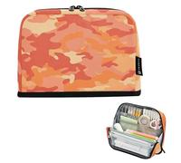 Astuccio con cerniera Astuccio grande per matite Astuccio per matite Astuccio carino per penne Ragazze Floreale Rosa Preppy College Forniture per la scuola superiore Arancione Camouflage