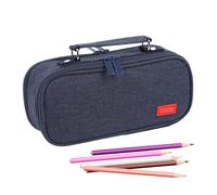 Astuccio con cerniera - Astuccio multistrato, organizer per spazi di lavoro per decorazione murale, scuola, scrivania, ceramica, dormitorio, trucco, casa, studio, viaggi, blu navy, Refer to