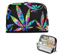 Astuccio con cerniera Grande Astuccio per matite Borsa per matite Borsa per ragazzi Borse per penne Ragazzi Ragazze Modello Bambini Rientro a Scuola Forniture Organizzatore Neon Canna oglie Nero