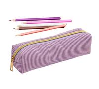 Astuccio con chiusura lampo - Astuccio per ragazze | tinta unita tessuto in velluto a coste grande capacità per penne gomma righello ragazza, , vedi descrizione, Vedi descrizione