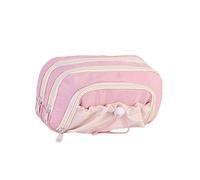 Astuccio con coulisse in tessuto multistrato con grande capacità per materiale scolastico, ragazzi e bambini, elementi essenziali da viaggio per ragazzi e bambini