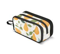 Astuccio con fiori di pera, grande capacità, per ragazzi e ragazze, astuccio a 3 scomparti, astuccio per studenti, cancelleria, organizer per pennarelli, per scuola, ufficio, lavoro, Pere Fiori,