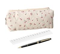 Astuccio con floreale, grande capacità, con cerniera, multicolore, E | Borsa organizer, elegante portapenne per bambini della scuola elementare, studenti, ragazze, per l'inizio della scuola e il