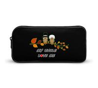 Astuccio con gufo mio zio mi ama Astuccio carino per penne, borsa per cosmetici, organizer per viaggi in ufficio