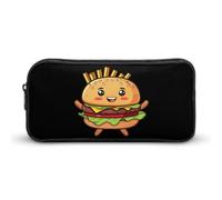Astuccio con hamburger e patatine fritte, grazioso astuccio per penne, cosmetici, organizer per viaggi, ufficio