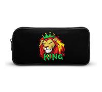 Astuccio con leone di Giuda e il Re Reggae, grazioso astuccio per penne e cosmetici, organizer per viaggi e ufficio