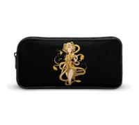 Astuccio con motivo mitologia greca, color oro Medusa, astuccio per penne e cosmetici, organizer per viaggi, ufficio