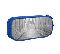 Astuccio con ombrello rosso sotto la pioggia con stampa Torre Eiffel, astuccio per trucchi e gioielli, scatola portatile da viaggio, nero, Blu, Taglia unica, Astuccio portamatite