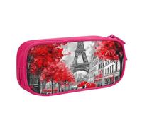 Astuccio con pittura a olio Torre Eiffel, per ragazzi e ragazze, stile vintage Parigi, grande astuccio per penne da scrivania, cancelleria, organizer per matite per scuola e ufficio, borsa per il