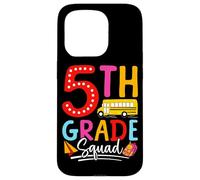 Astuccio con scritta "Back to School Bus" di 5° grado Custodia per iPhone 15 Pro