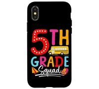 Astuccio con scritta "Back to School Bus" di 5° grado Custodia per iPhone X/XS