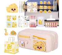 Astuccio con - Set di 10 strati di carta da lettere | Grande organizer per bambini, ragazze, scuola, dormitorio, casa, festa dei bambini, compleanno, Lin