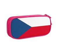 Astuccio con stampa bandiera della Repubblica Ceca, per cosmetici, strumenti artistici, studenti, insegnanti, uso versatile, rosa, Taglia unica, Set di zaini per la scuola