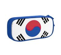 Astuccio con stampa bandiera della Repubblica di Corea, per cosmetici, strumenti artistici, studenti, insegnanti, uso versatile, Blu, Taglia unica, Set di zaini per la scuola