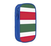 Astuccio con stampa bandiera dell'Ungheria, pratico astuccio multi-scomparto, per ufficio, viaggi, scuola, arte e uso quotidiano, Blu, Taglia unica, Con tasca per il