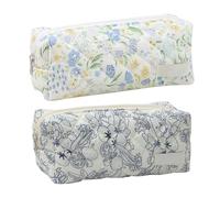 Astuccio Con Stampa Floreale Da 2 Pezzi, Astuccio Elee, Astuccio Carino, Borsa Per Cosmetici Da Viaggio, Custodia Portatile