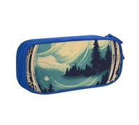 Astuccio con stampa "Not All Who Wander are Lost", per cosmetici, strumenti artistici, studenti, insegnanti, uso versatile, Blu, Taglia unica, Set di zaini per la scuola