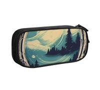 Astuccio con stampa "Not All Who Wander are Lost", per cosmetici, strumenti artistici, studenti, insegnanti, uso versatile, Nero , Taglia unica, Set di zaini per la scuola