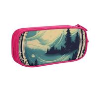 Astuccio con stampa "Not All Who Wander are Lost", per cosmetici, strumenti artistici, studenti, insegnanti, uso versatile, rosa, Taglia unica, Set di zaini per la scuola