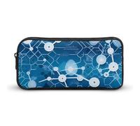 Astuccio con struttura molecolare per la chimica della scienza, astuccio per penne, cosmetici, organizer per viaggi, ufficio