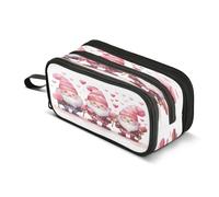 Astuccio con tre nani rosa, grande capacità, per ragazzi e ragazze, astuccio a 3 scomparti, astuccio per studenti, cancelleria, organizer per pennarelli, per scuola, ufficio, lavoro, Tre nane rosa,