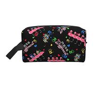Astuccio cosmetico per donne Autismo Flamingo Borsa da toilette Spazioso Astuccio cosmetico impermeabile con cerniera Accessori Organizzatore per ragazze Donne Fidanzata Moglie