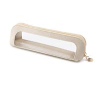 Astuccio Cosmetico Porta Pennelli Makeup, Beige | Finestra trasparente, Borsa Pennelli Professionale, Organizzazione cassetti, Per viaggiatrici donne