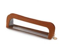 Astuccio Cosmetico Porta Pennelli Makeup, Marrone | Finestra trasparente, Borsa Pennelli Professionale, Organizzazione cassetti, Per viaggiatrici donne