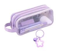 Astuccio Da 1 Pezzo E Portachiavi Da 1 Pezzo, Adatto Per Riporre Articoli Di Cancelleria Per Studenti E Trasportare Pennelli Per Il Trucco Quando Si Esce.