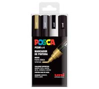Posca – Set di pennarelli PC-5M GSWB – Astuccio 4 pezzi